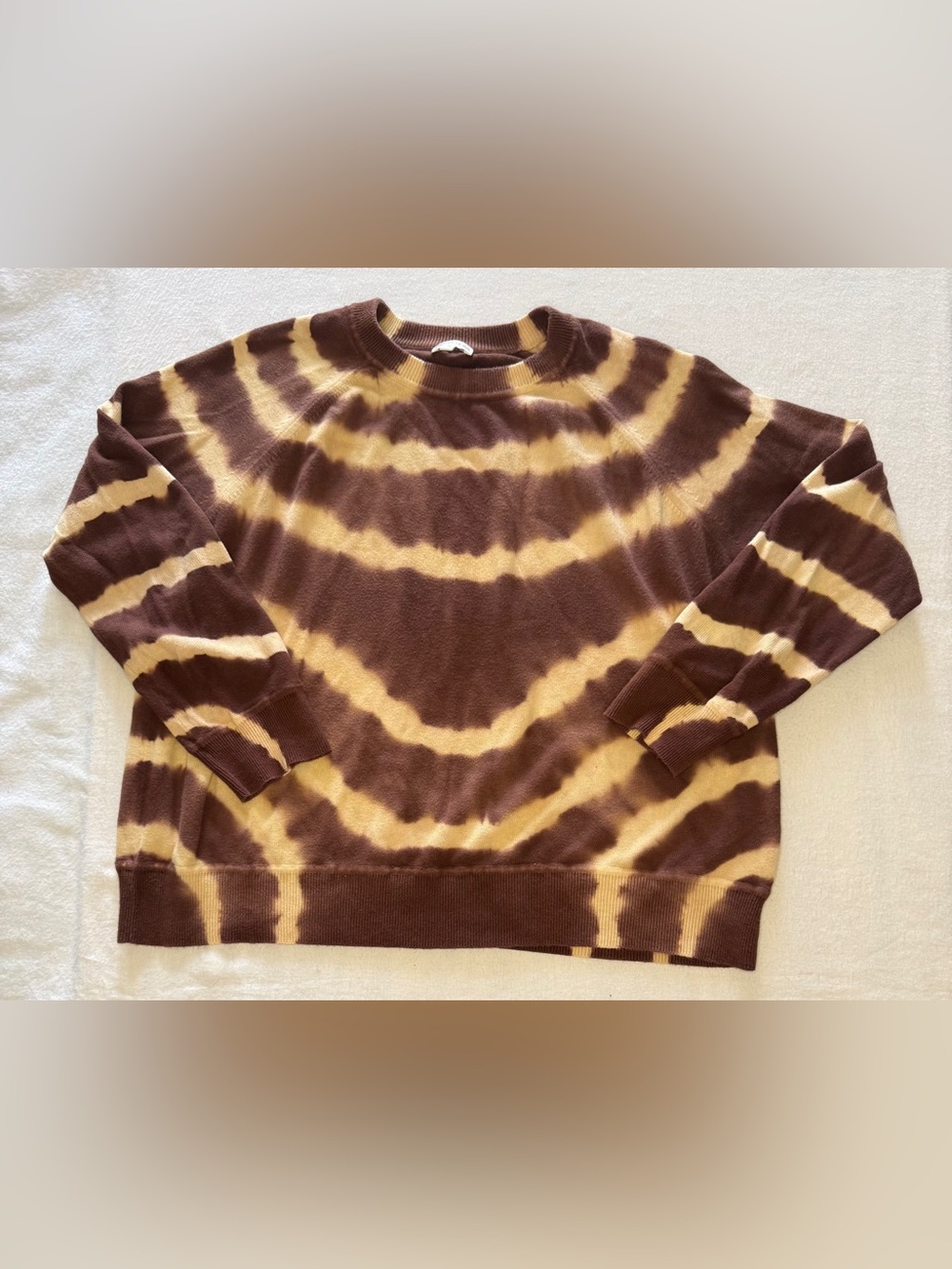 Minnie Rose Cotton Cashmere Tie Dye Crewneck Sweater